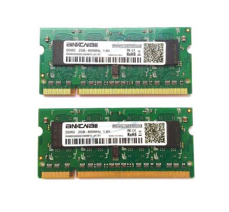 SO-DIMM DDR2 800 МГц 4 Гб (2x2 Гб) оперативна пам'ять для ноутбука