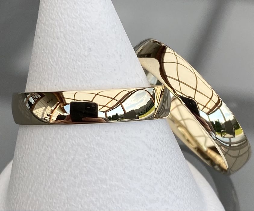 ZŁOTE Obrączki PARA-PR 375 4 mm HIT! Wszystkie rozmiary jedna cena!!