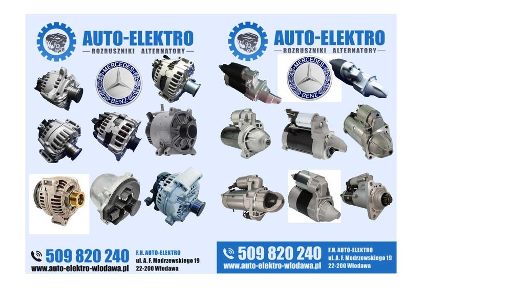Alternator Mercedes BMW Audi VW Skoda regeneracja/naprawa 24h na oryg.