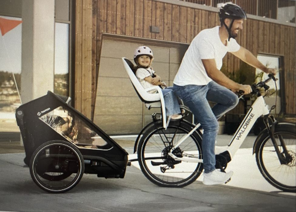 Atrelado de bicicleta Hamax para criança