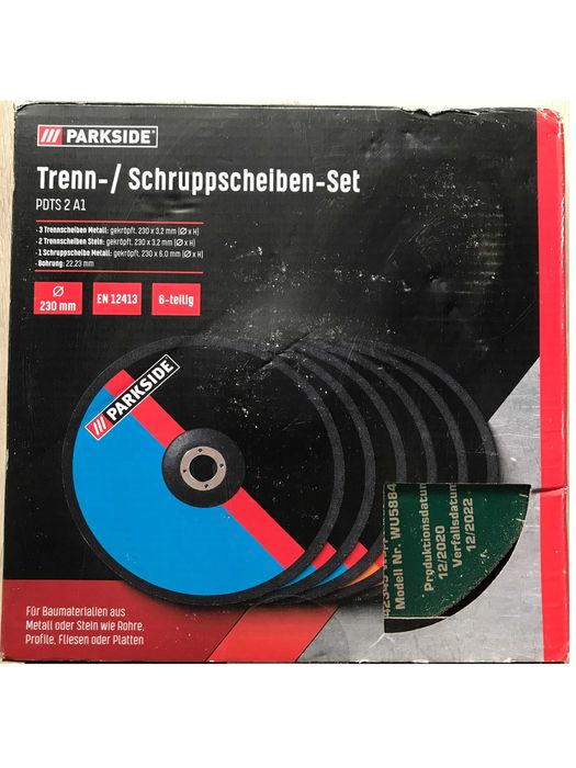 Набор отрезных и шлифовальных дисков PDTS 2 A1 6 шт PARKSIDE LI-110581