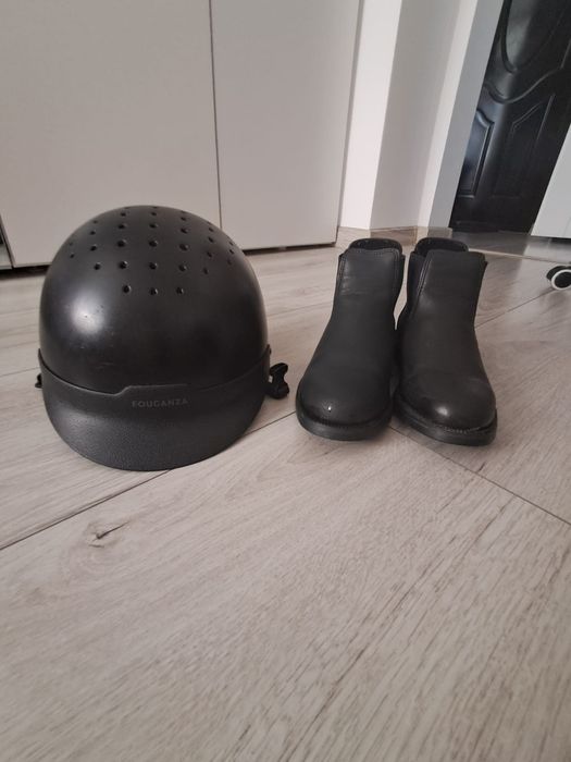 Buty jeździeckie plus kask zestaw