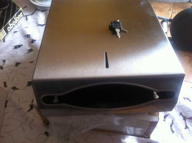 Porta papeis inox - Novo