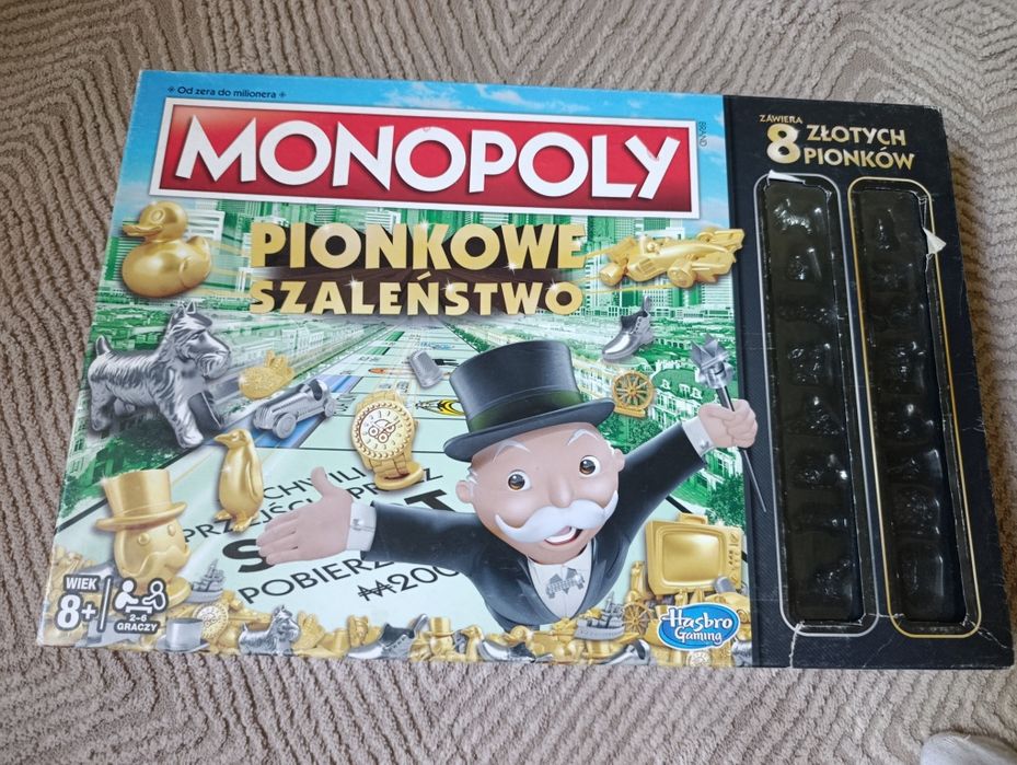 Monopoly złote pionki