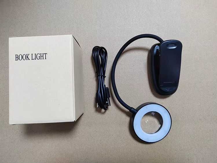 лампа с лупой (увеличительным стеклом) на прищепке (аккумуляторная)