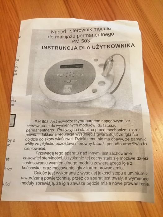 Aparat do makijażu permanentnego