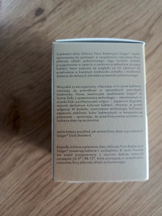 Probiotyk, solgar, flora balteryjna