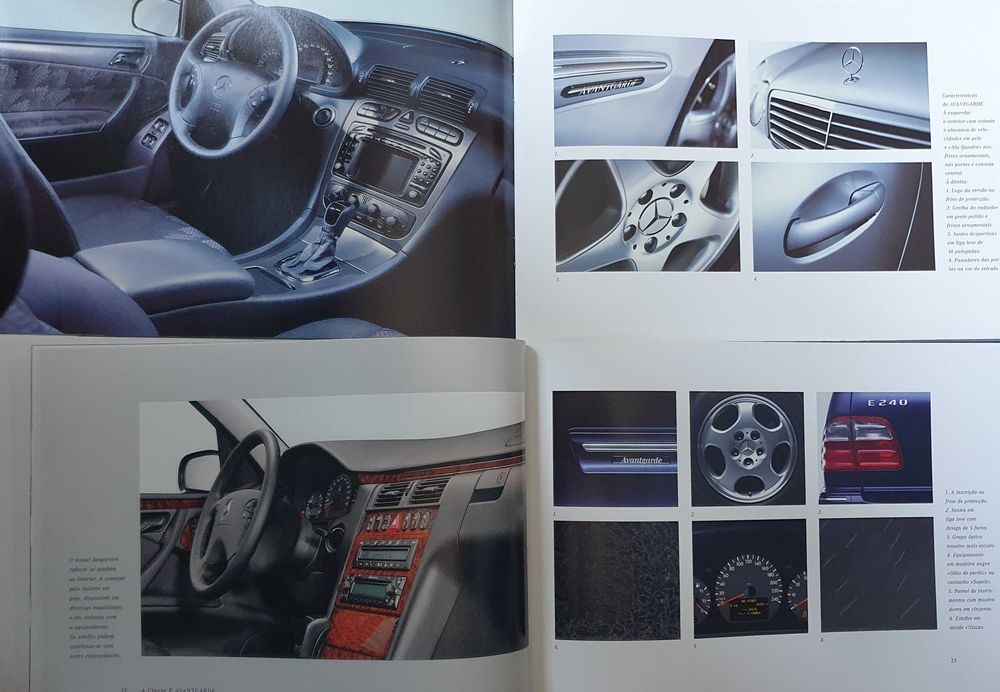2 Catálogos automóvel Mercedes station classe C e classe E - Ano 2002