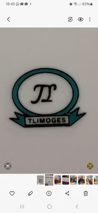 Cinzeiro T Limoge porcelana