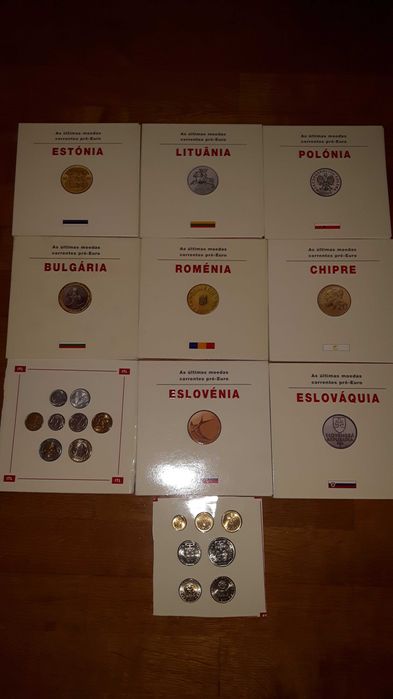 Ultimas moedas correntes pré Euro vários países