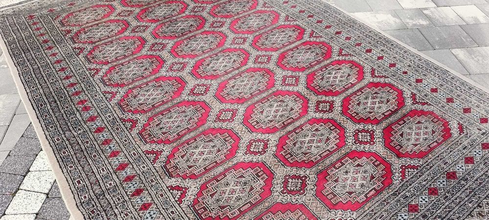 Buchara ręcznie tkany dywan wełniany 237 x 150 cm wełna