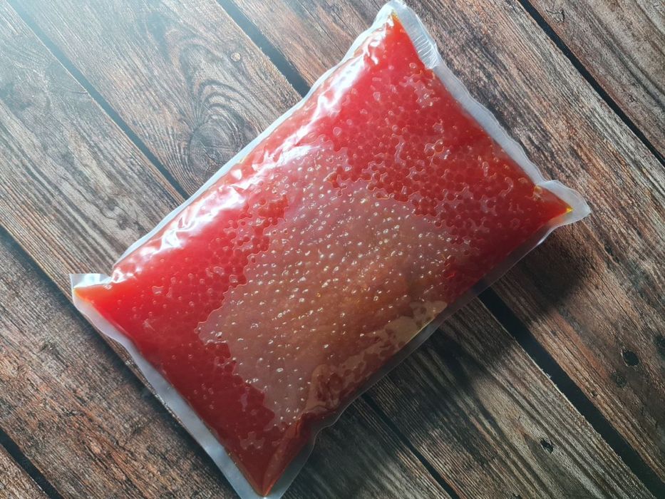 Ікра імітована горбуші, справжній смак икра красная, черная