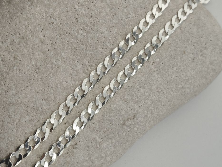 Srebrny Łańcuszek Pancerka 50cm Pr.925 Nowy