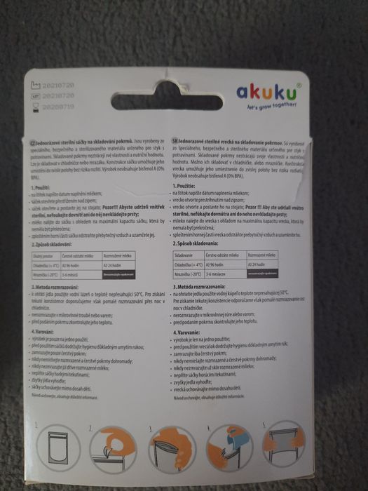 Woreczki/torebki do przechowywania pokarmu