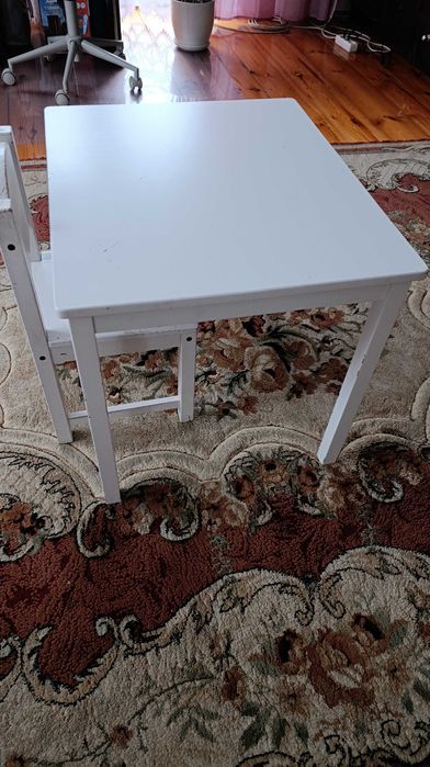 Drewniany stolik plus krzesło Ikea Kritter