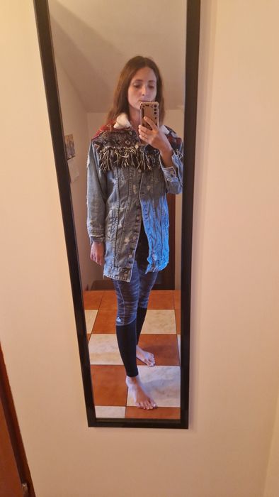 Przepiękna kurtka frędzle zara boho usa kanada