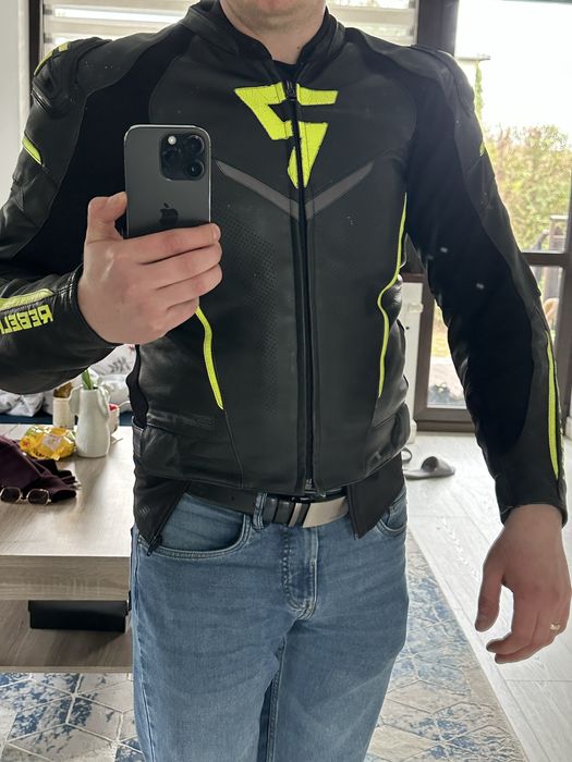 Kurtka motocyklowa skórzana Rebelhorn – rozmiar 50 – bardzo dobry stan
