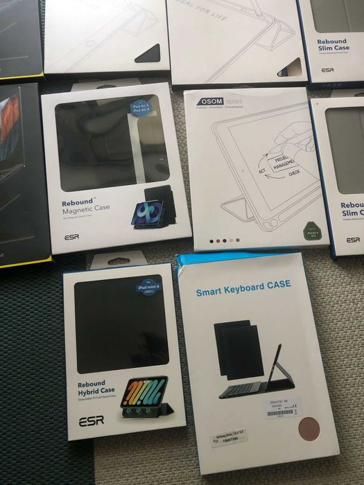 Lot of 12 Tablet Cases + 2 Laptop Stands – Brand New64564001244162122