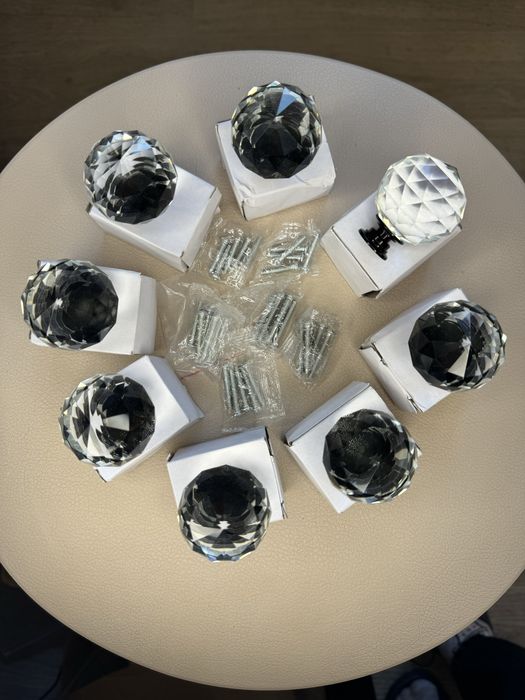 Меблеві ручки,ручки для меблів Кришталеві