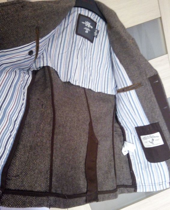 Світло коричневий теплий піджак H&M розмір S на 44 вовна 60%