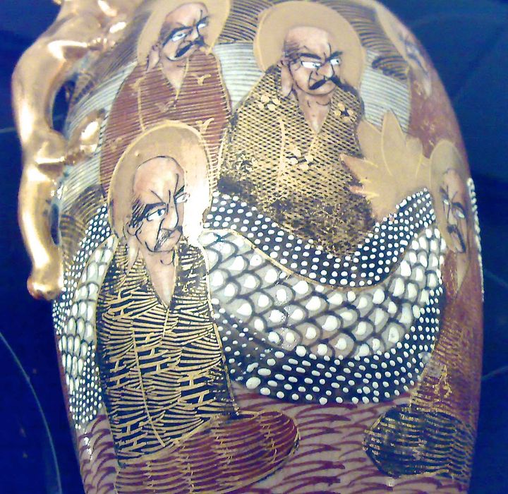 Vaso Japonês Satsuma 1868 a 1912 Meiji