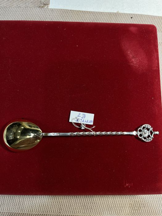 Ложка серебряная( позолота) Таллин  СССР  916’ звезда - новая