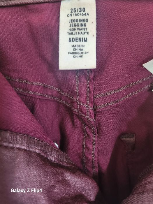 HM - Spodnie woskowane z wyższym stanem, S