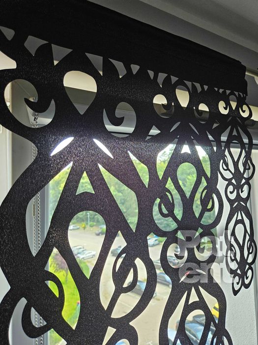 Firana panele ekranowe 60x100 cm żakardowe 2 sztuki na okno czarne