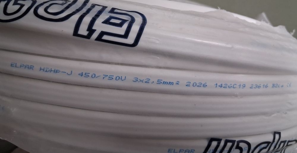 Kabel Elpar 3×2,5 /100m.