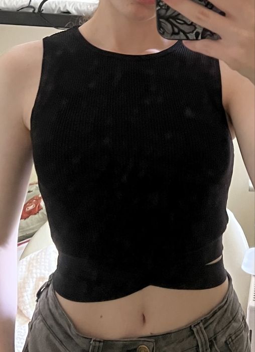 Czarny top Bershka