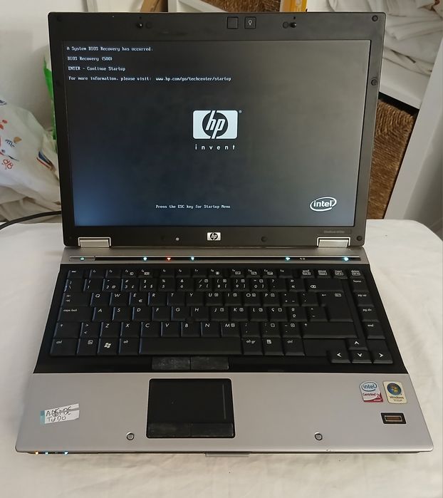Portatil HP Intel Centrino 2 Acende falta Bateria sem Carregador