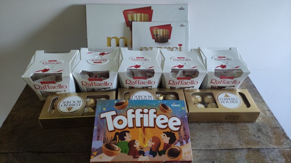 Raffaello, Ferrero Rocher, Merci, Toffifee zestaw
