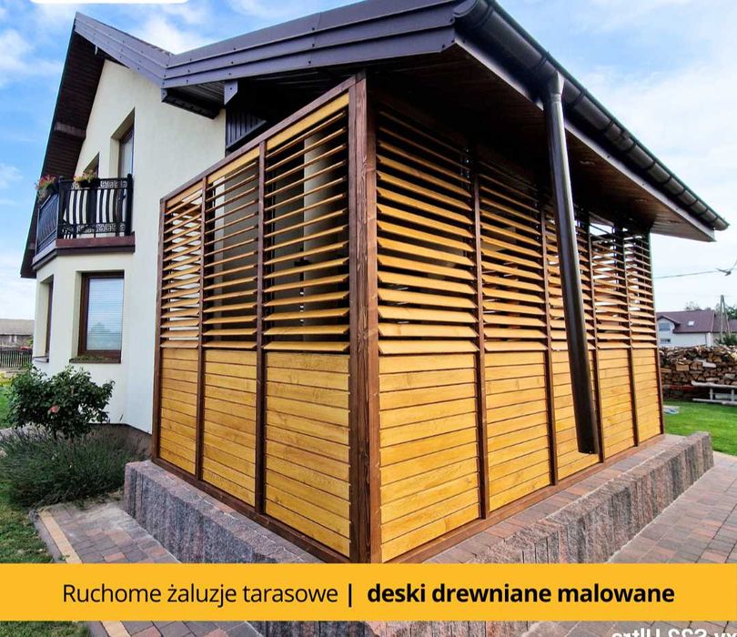 Żaluzje tarasowe drewniane Malowane