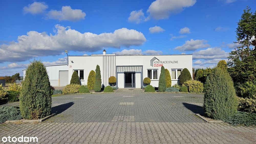 Hale produkcyjne, magazynowe z biurem i dużą działką super lokalizacja