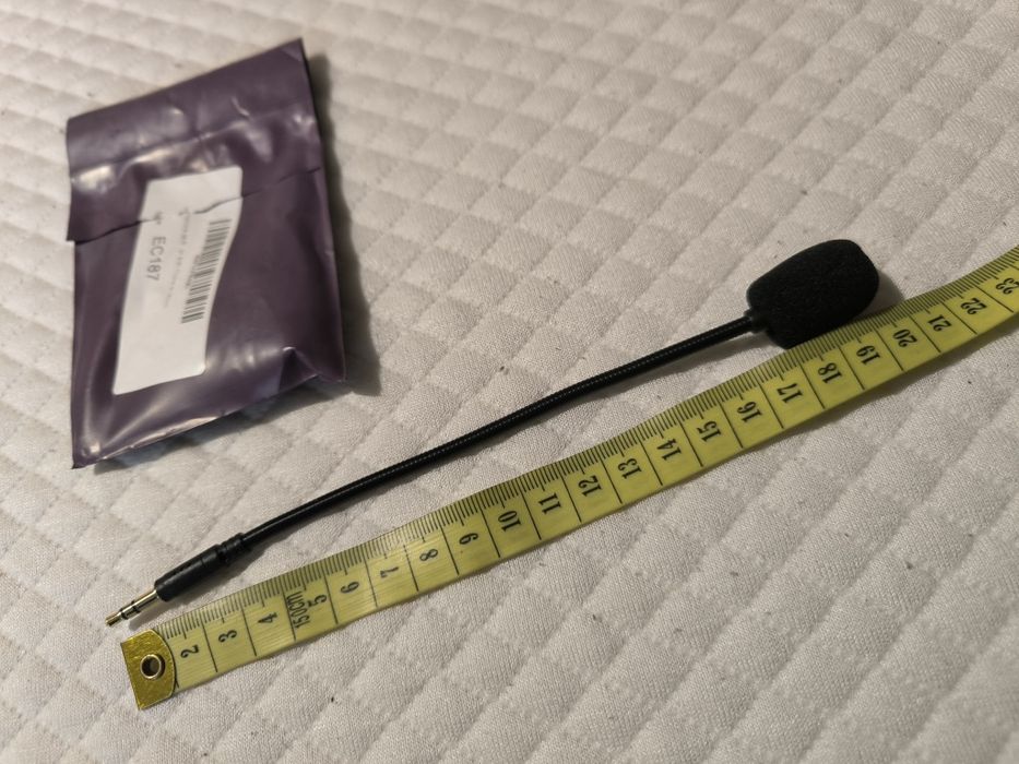 3,5 cm 19 cm wymienny mikrofon z redukcją szumów odłączany czarny