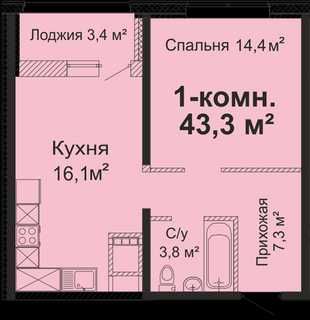 Однокомнатная квартира в новом ЖК Скай Сити. Варненская