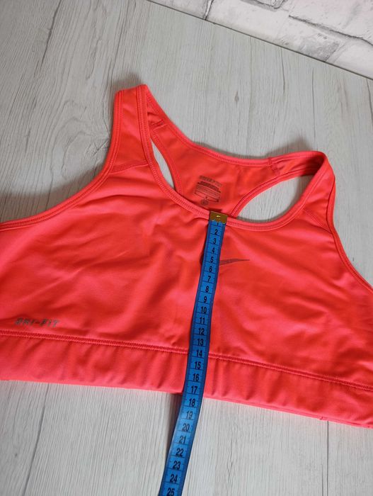 L Nike PRO krótki top sportowy stanik do biegania na siłownię  neonowy