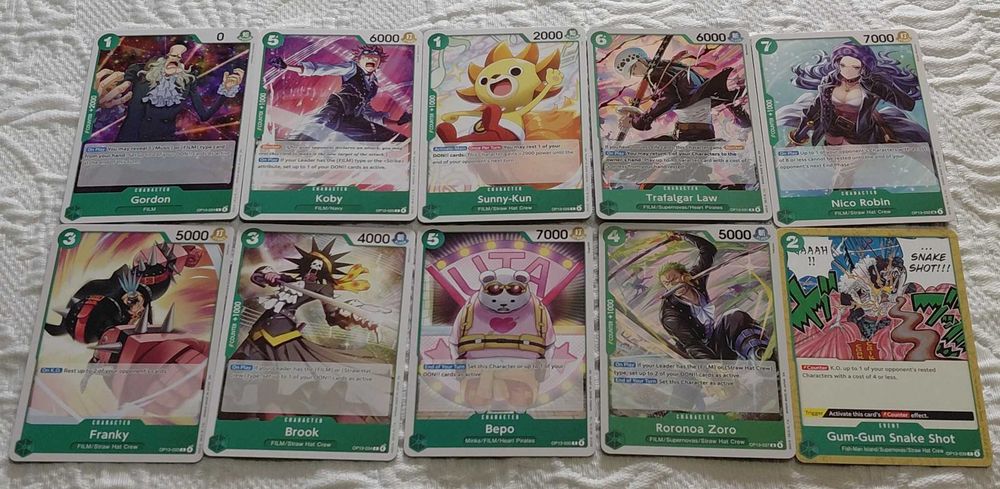 73 cartas one piece tcg op13