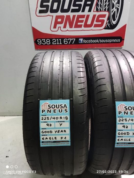 2 pneus semi novos 225-40r18 goodyear - oferta dos portes 120 EUROS
