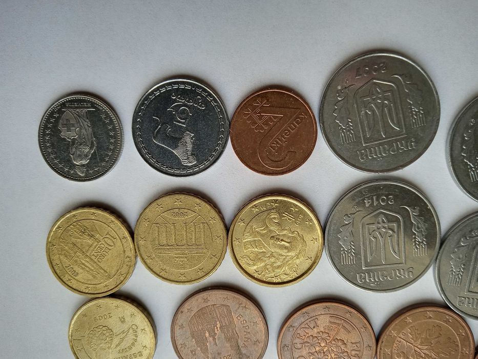 Монети світу Канада США Європа 65шт без повторів