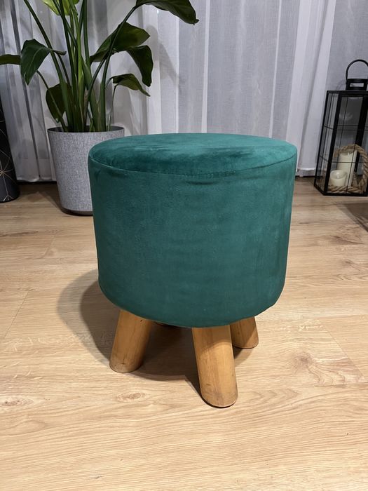 Stołek taboret butelkowa zieleń