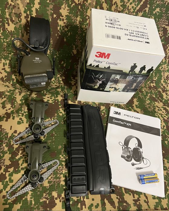 Активні навушники 3M Peltor ComTac XPI + Кріплення Tеgris карбон ТОП‼️