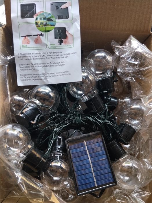 Girlanda LED solar 12metrow