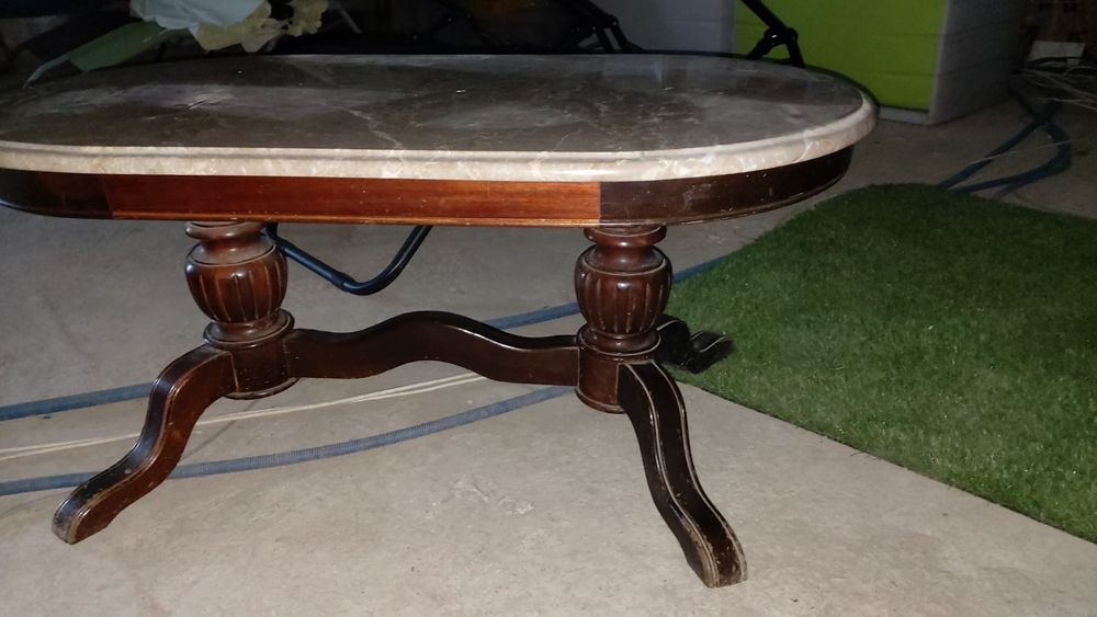 Center Table in Wood with Granite Top64551135958785120