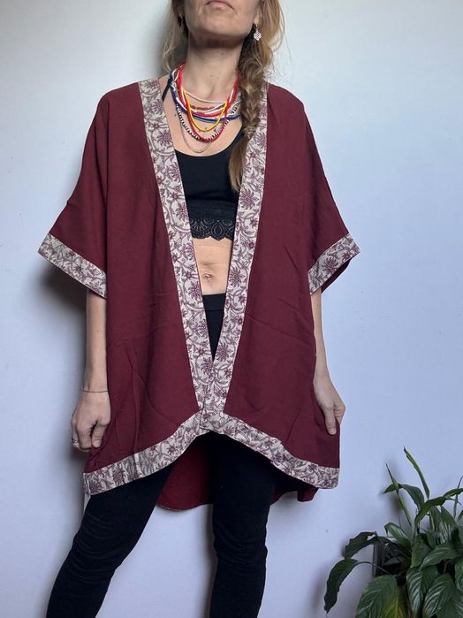 Kimono narzutka etno bawełna