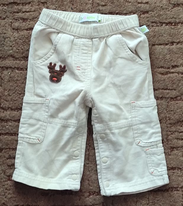 Spodnie niemowlęce sztruks chłopięce, dziewczęce, Happy Kids, rozm. 68