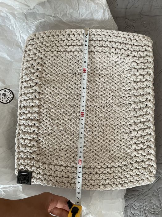 NOWE Podkładki na stół handmade Knitting factory 4 szt, jasny beż