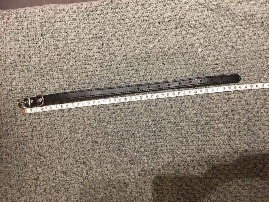 Obroża z materiału skóropodobnego czarna