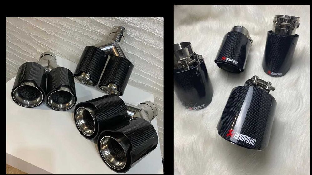 Насадки на глушитель Akrapovic карбон вихлоп акрапович мат глянець M