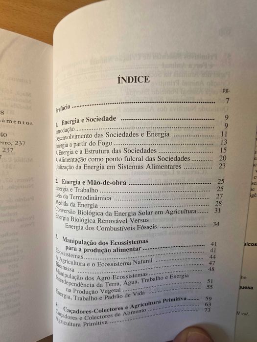 Livro "Alimentação, Energia e Sociedade" de David Pimentel